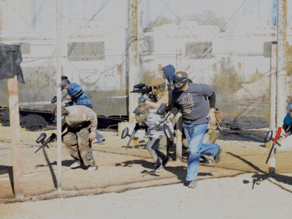 a group of people walking down the street