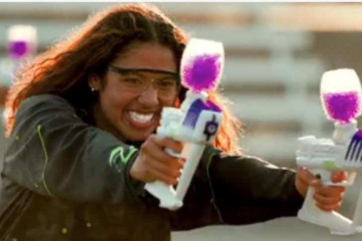 a person holding a toothbrush